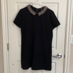 Black collared dress